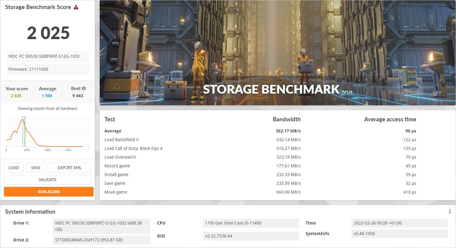 MSI Creator P50 - 3DMark Storage