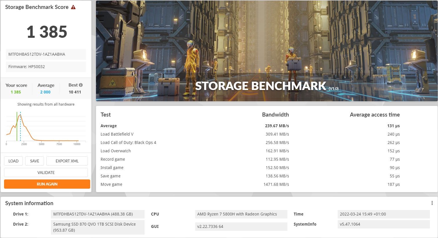 OMEN 16 - 3DMark Storage