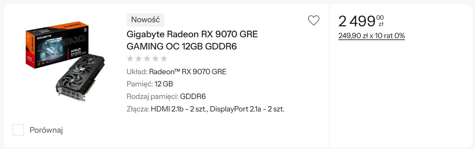 Karta Gigabyte Radeon RX 9070 GRE Gaming OC w sklepie x-kom