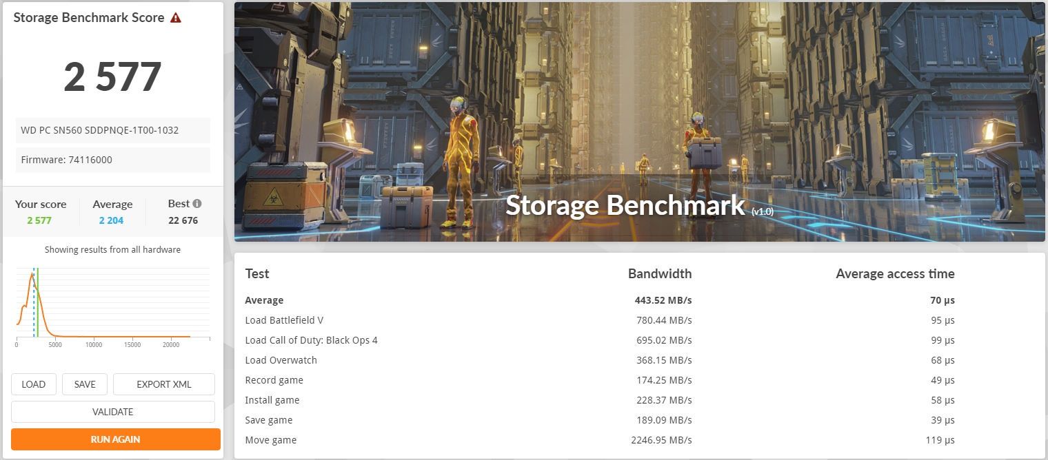 MSI Bravo 15 C7FV - 3DMark Storage