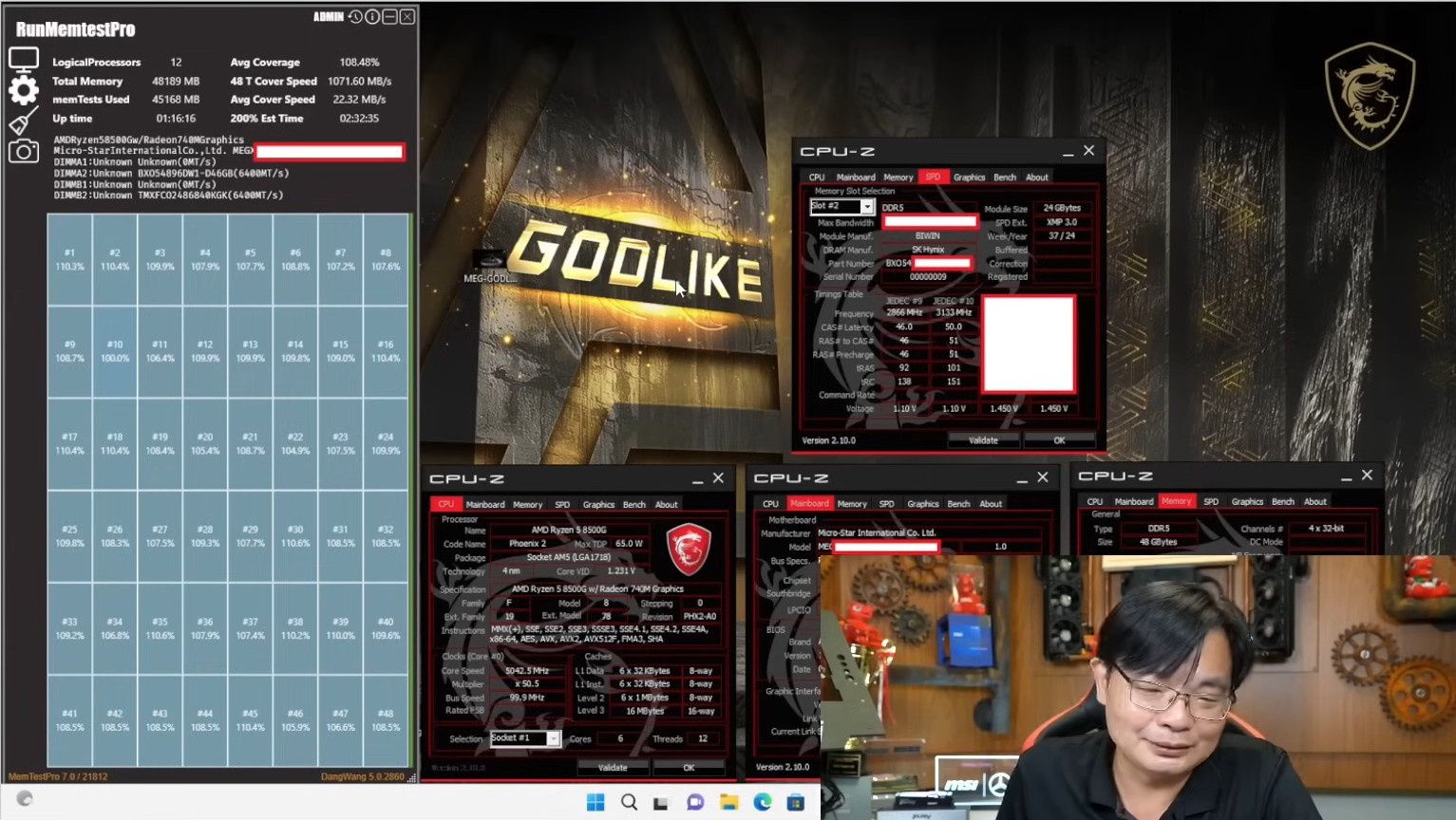 MSI X870E - obsługa pamięci CU-DIMM DDR5