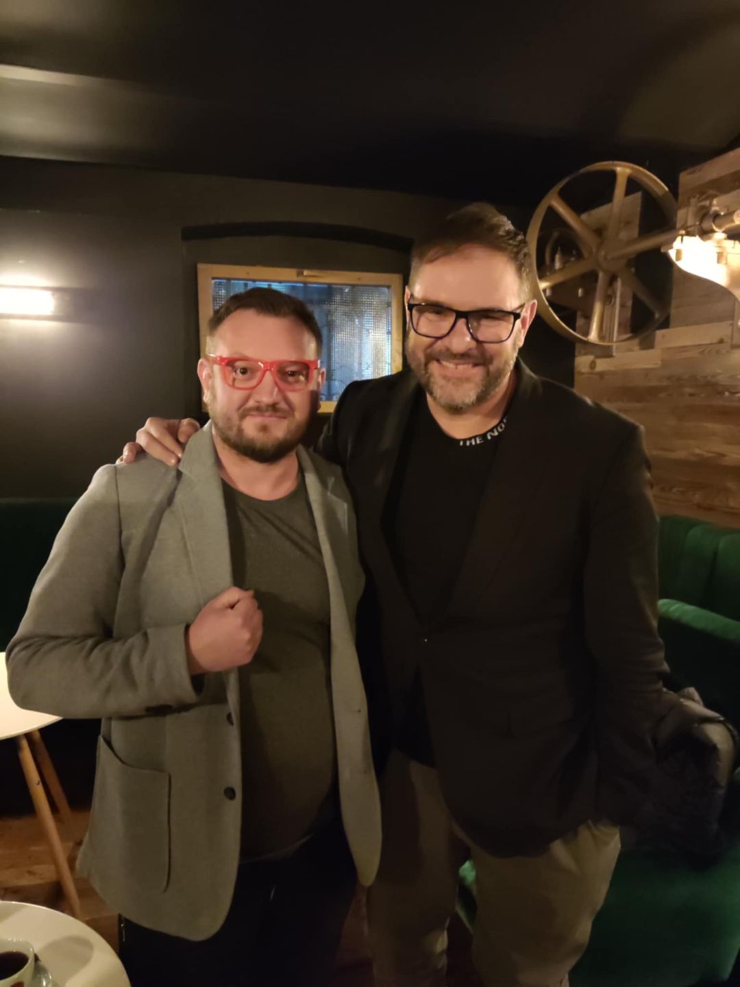 Damian Głowiński i Tomasz Karolak