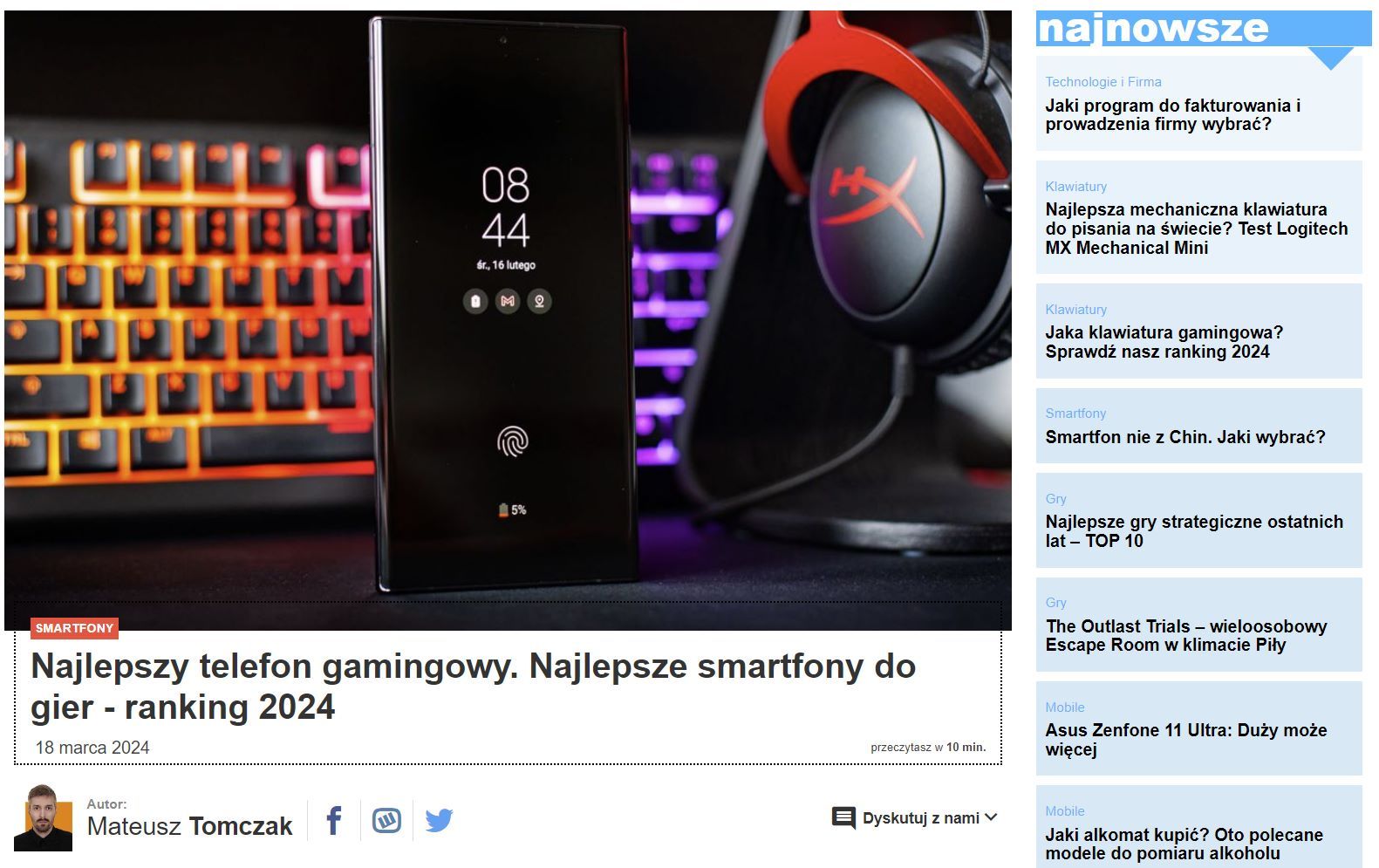 Smartfony do gier