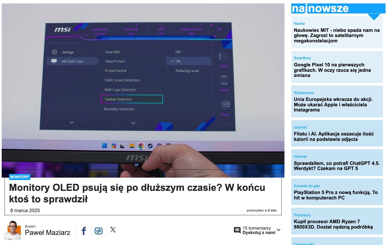 Monitory OLED