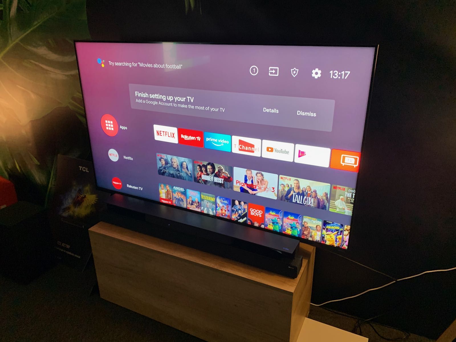 TCL X10 Android TV ekran główny