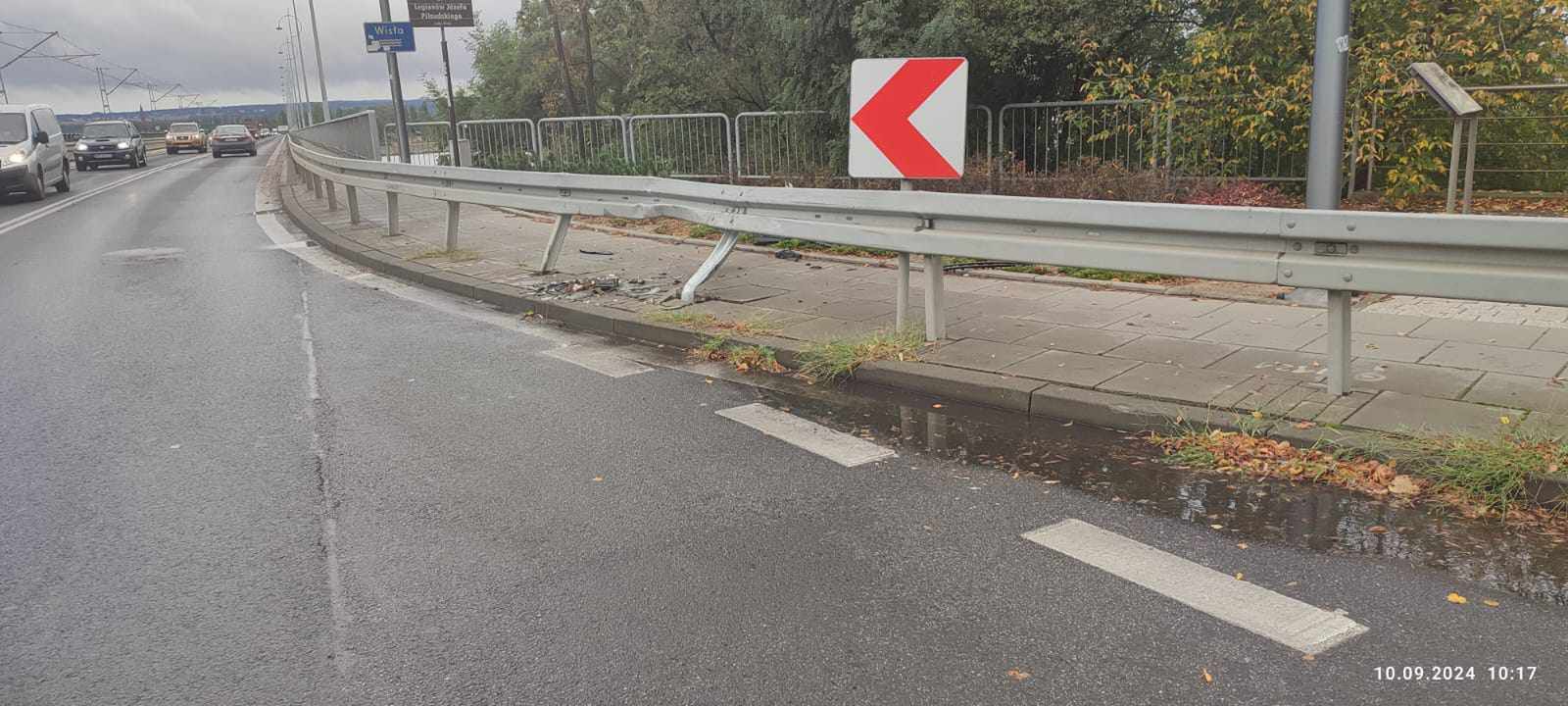 28-latka uderzyła w barierki