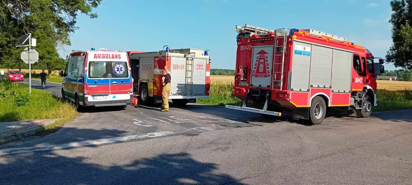 Zderzenie trzech pojazdów