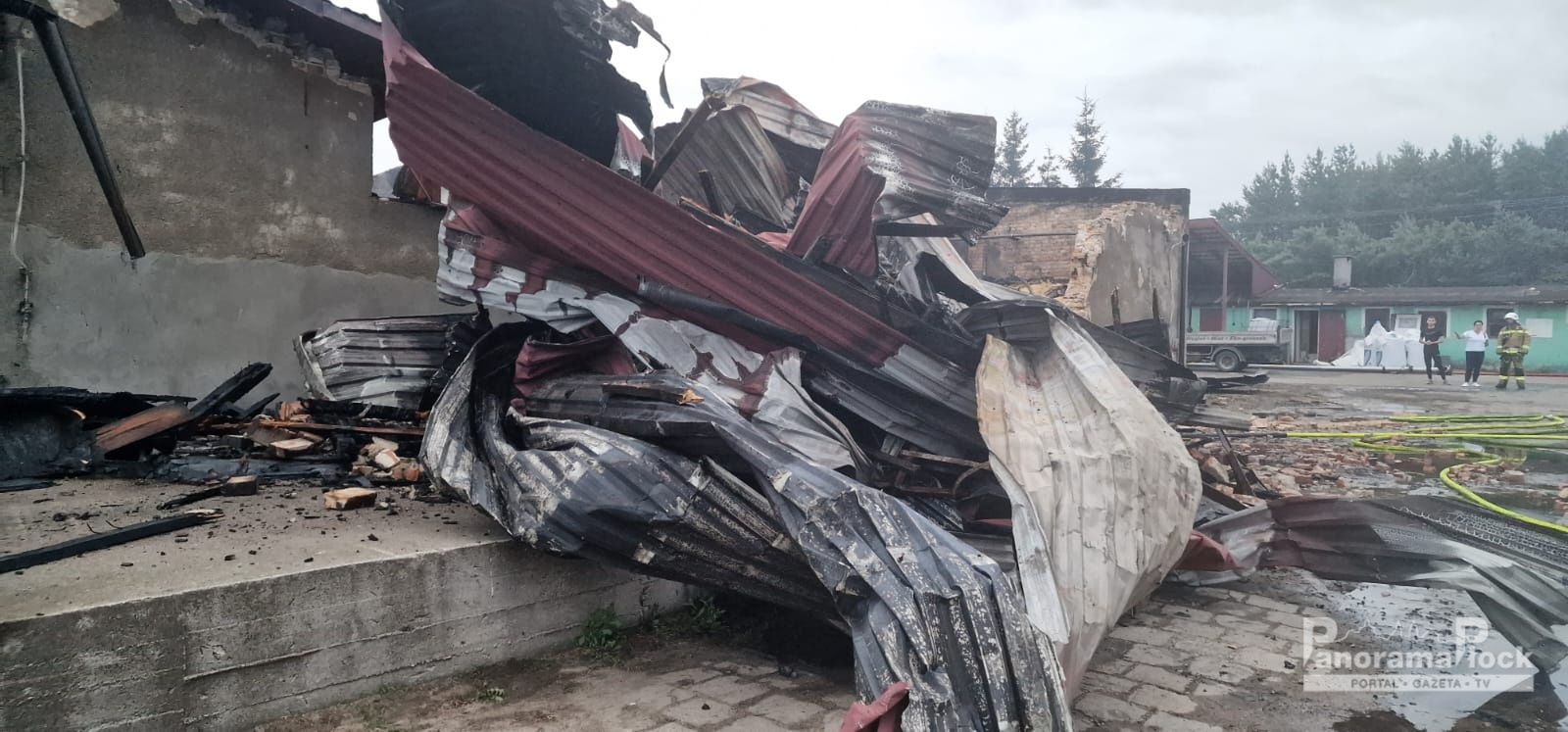 Pożar magazynu zbożowego w Gozdowie 