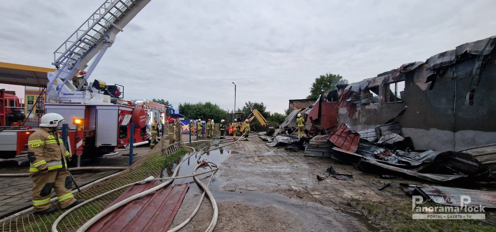 Pożar magazynu zbożowego w Gozdowie 