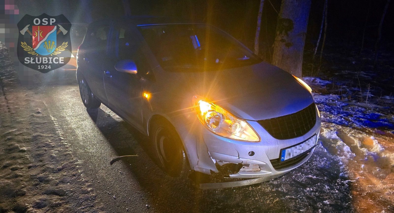 Auto uderzyło w drzewo 