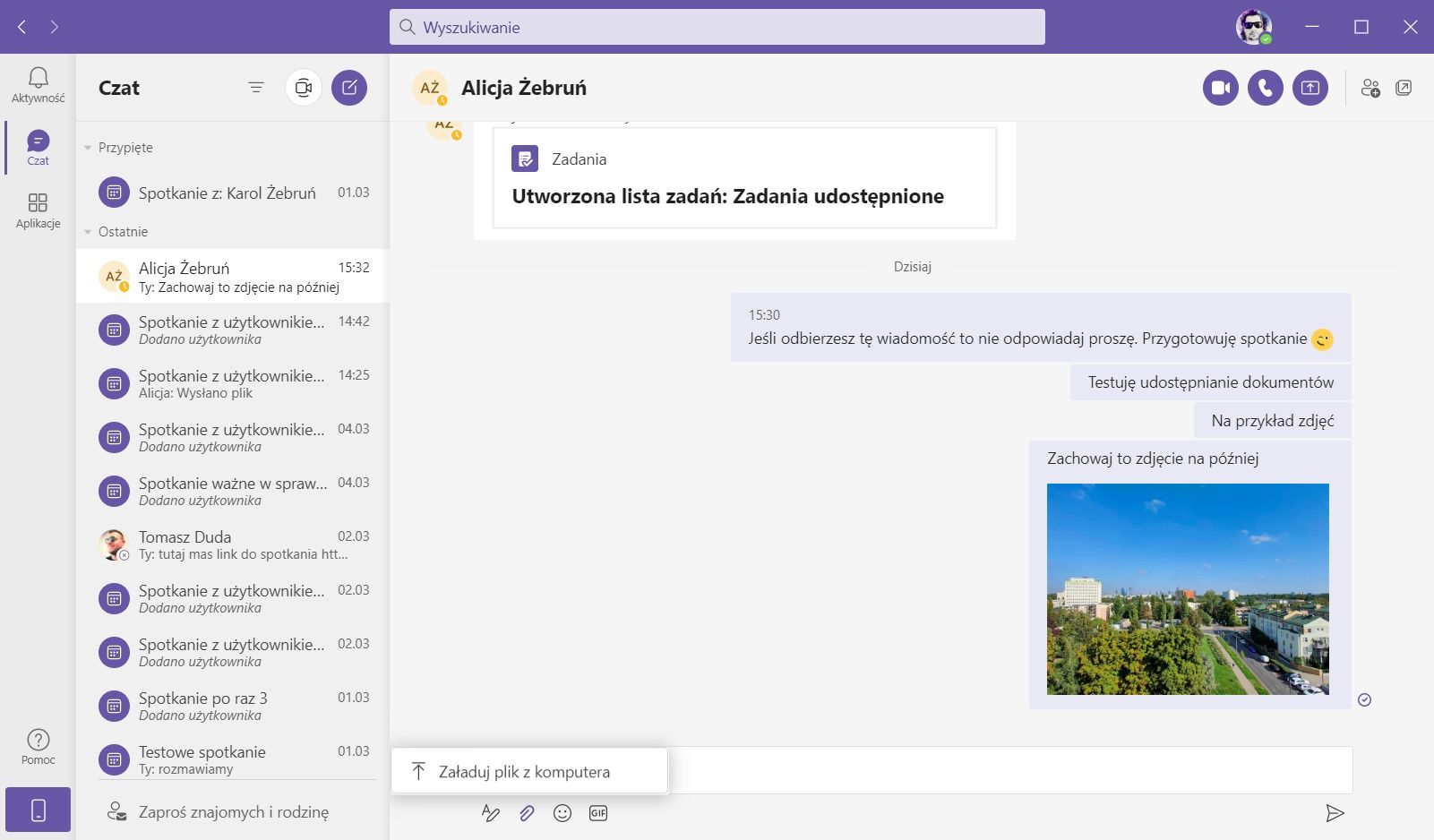 Microsoft Teams - udostępnianie
