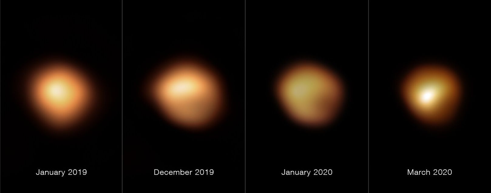 Betelgeza zmiana jasności