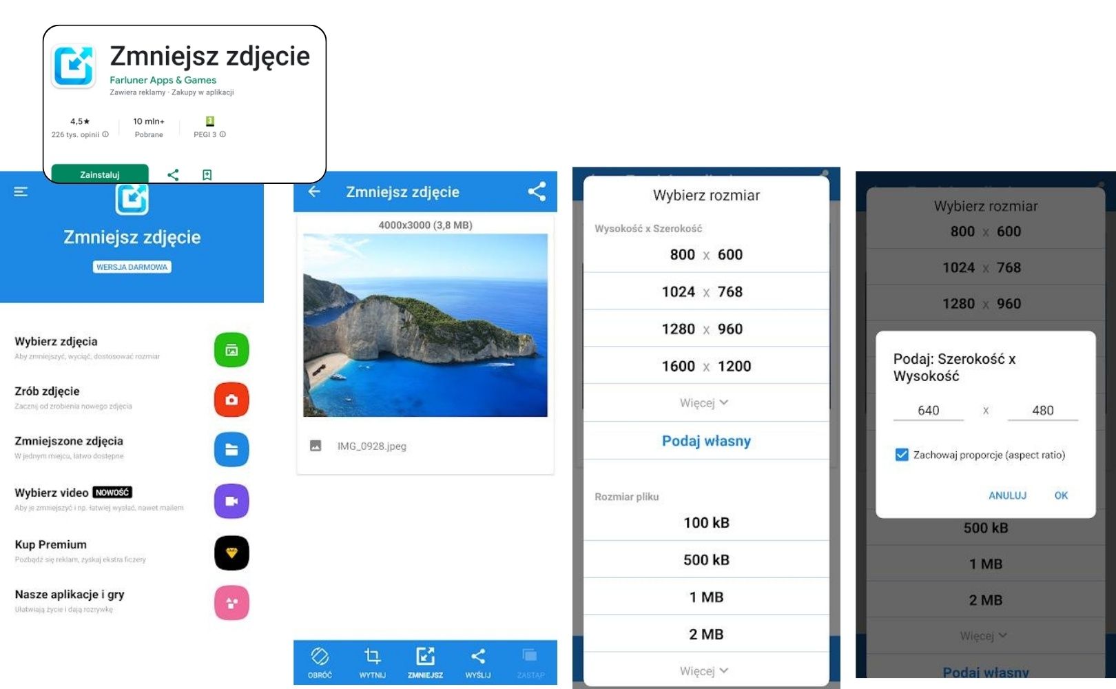 Jak zmniejszyć zdjęcie Android