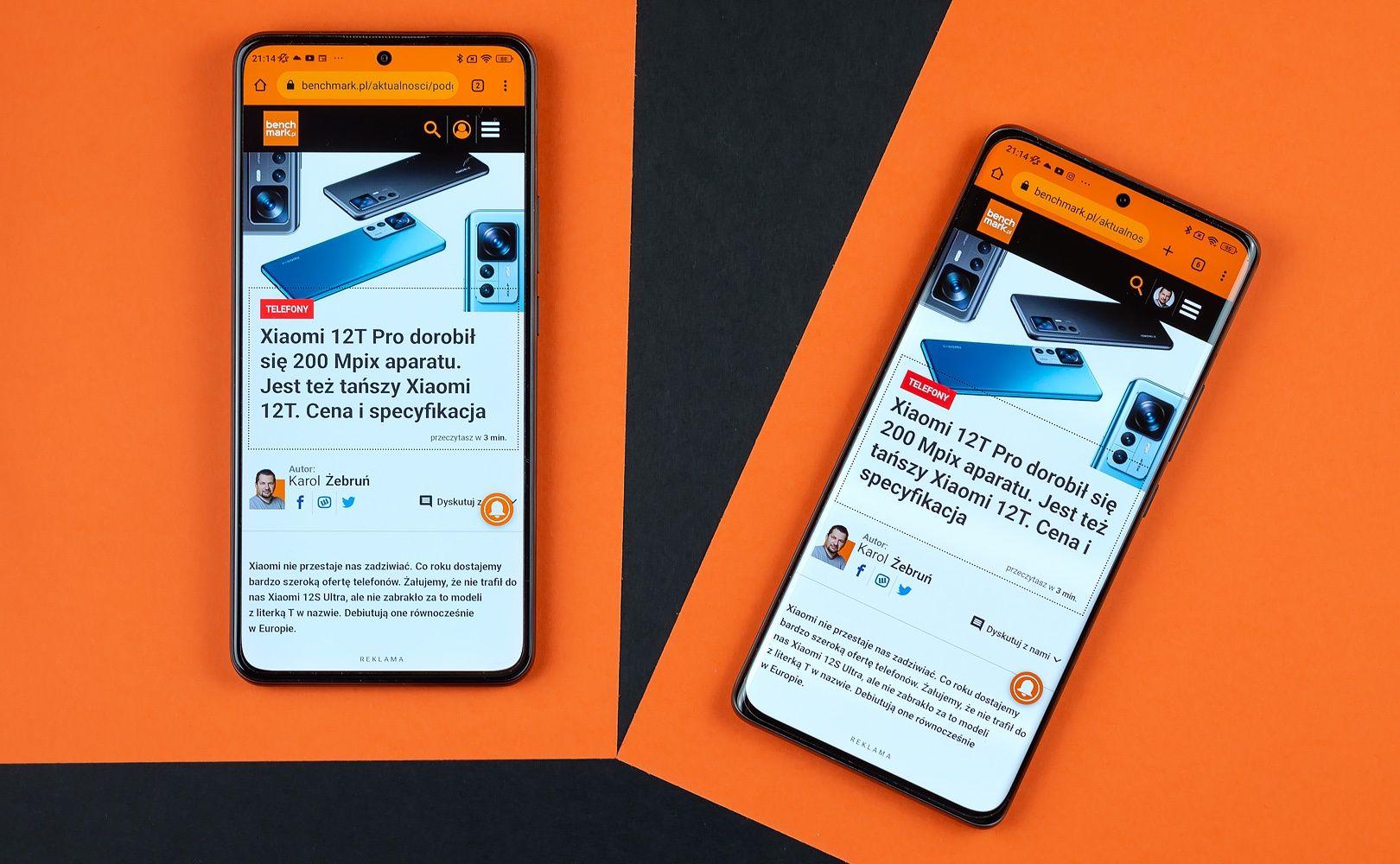 Xiaomi 12T Pro i Xiaomi 12 Pro - ekran