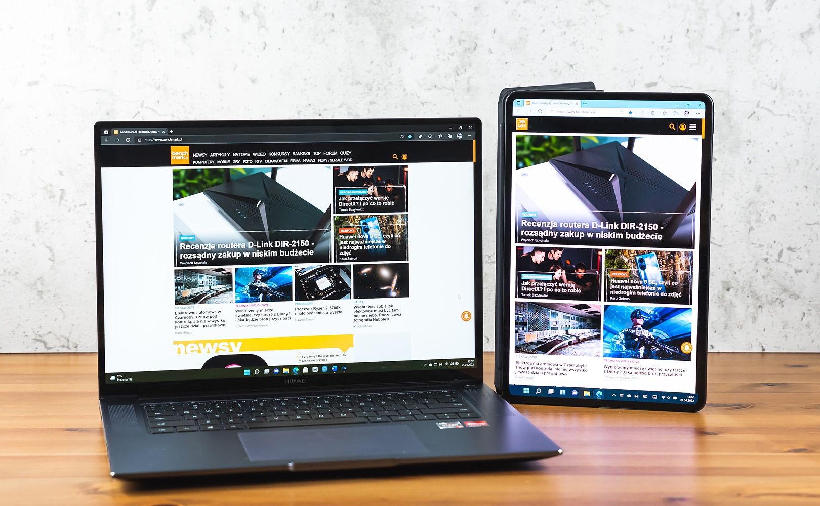 Huawei Matebook 16 i Matebook E orientacja wyświetlacza