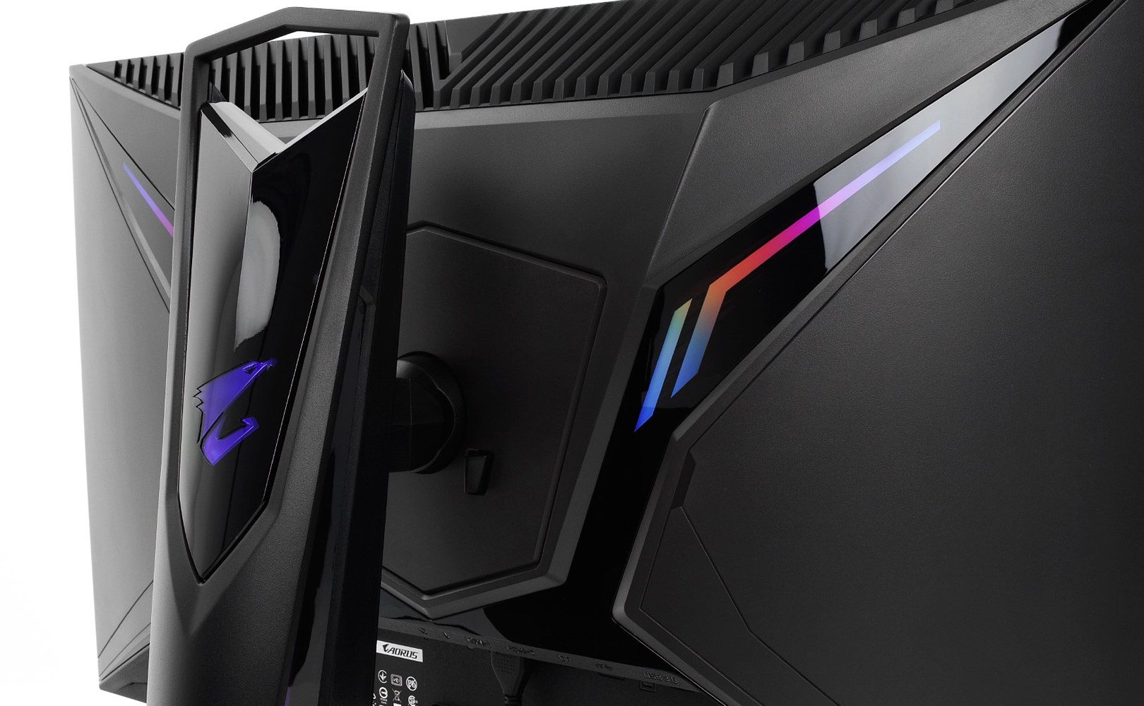 Gigabyte Aorus FI27Q-X - prezentacja od tyłu