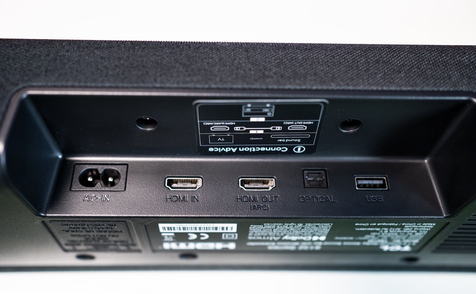 TCL TS-8132 - Soundbar z subwooferem - złacza
