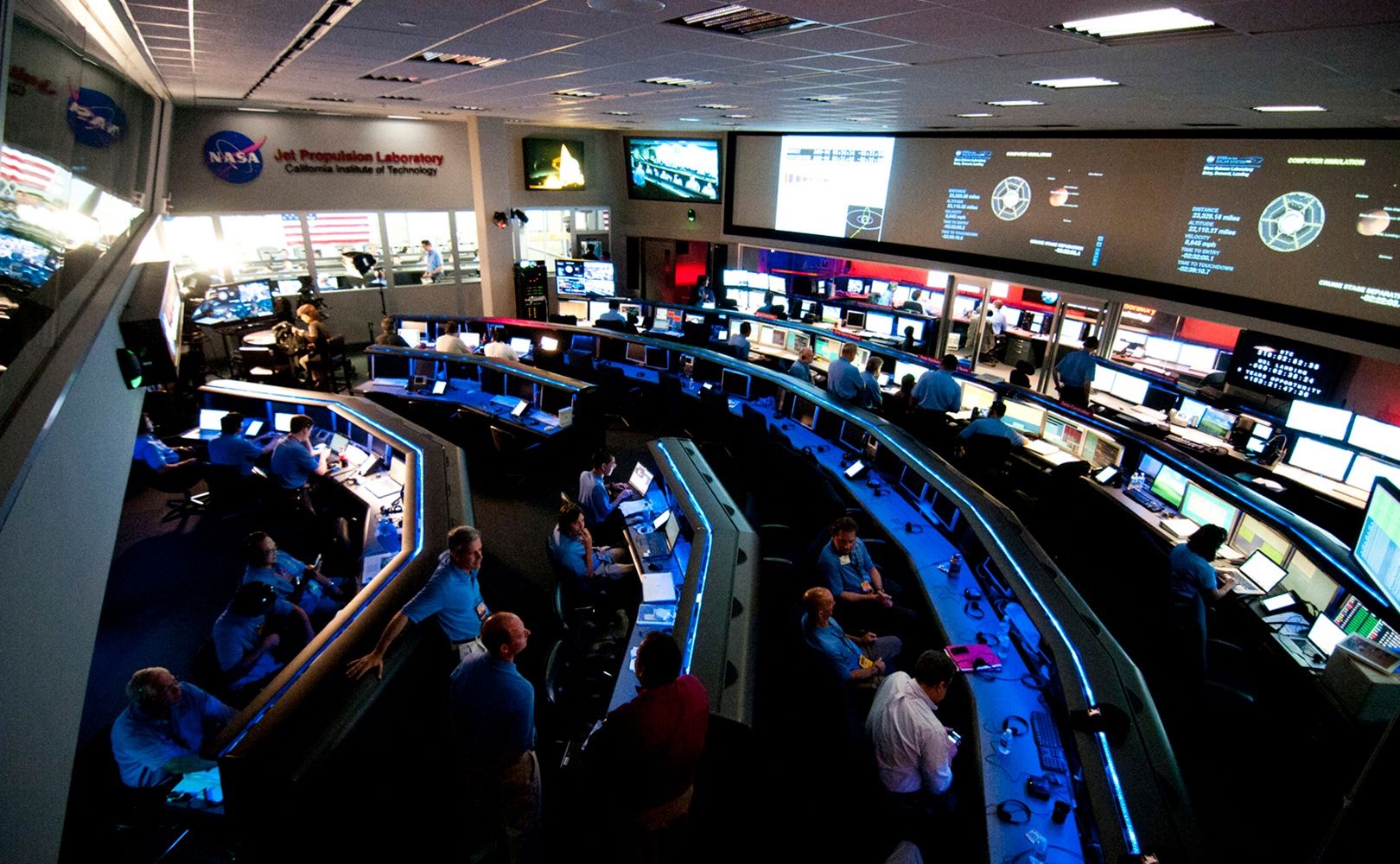 Centrum kontroli lotów JPL NASA