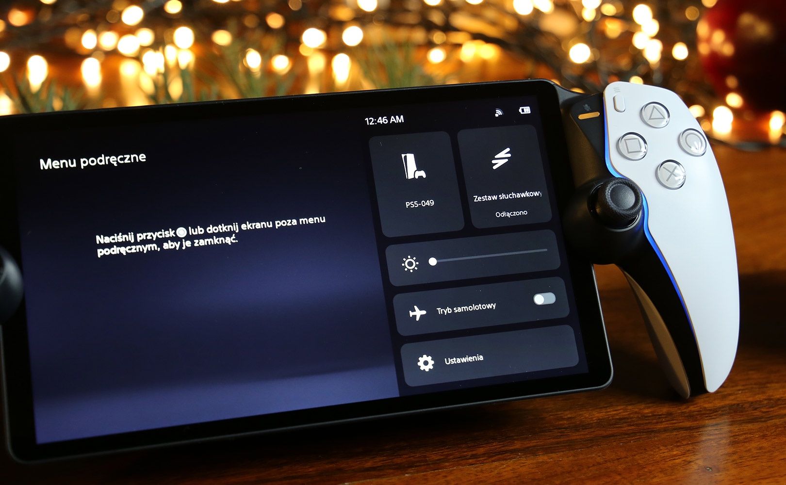 PlayStation Portal - szybkie menu tryb samolotowy
