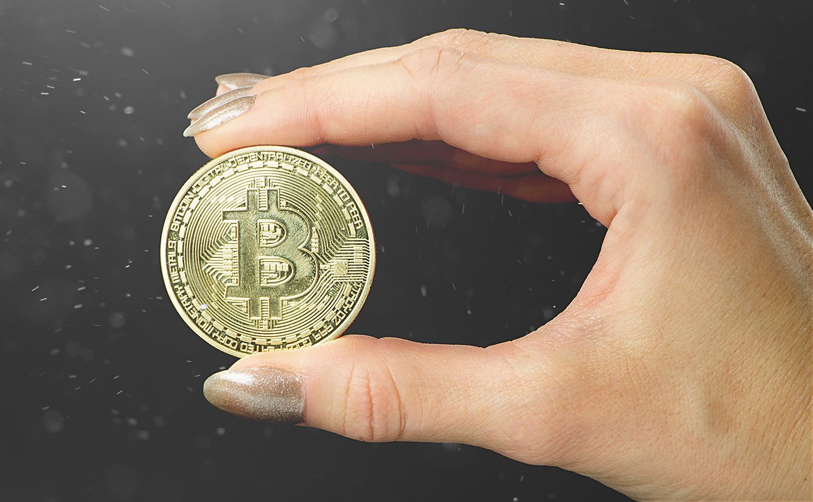 Moneta symbolizująca Bitcoina