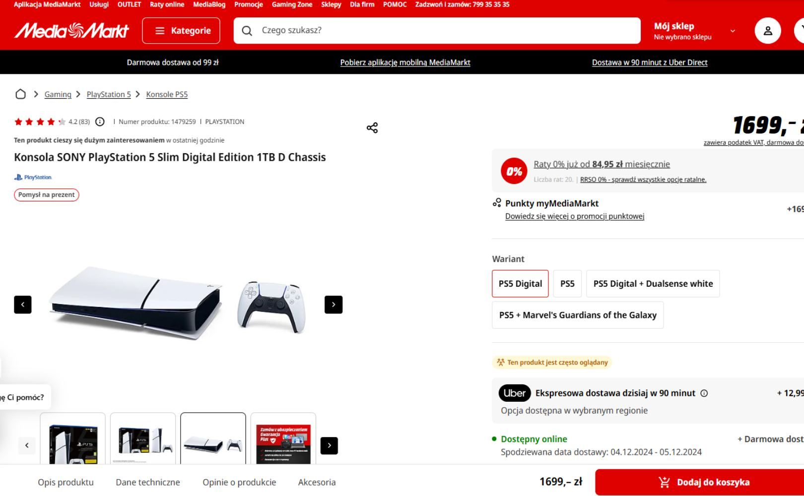 Promocyjna cena PlayStation 5 Slim