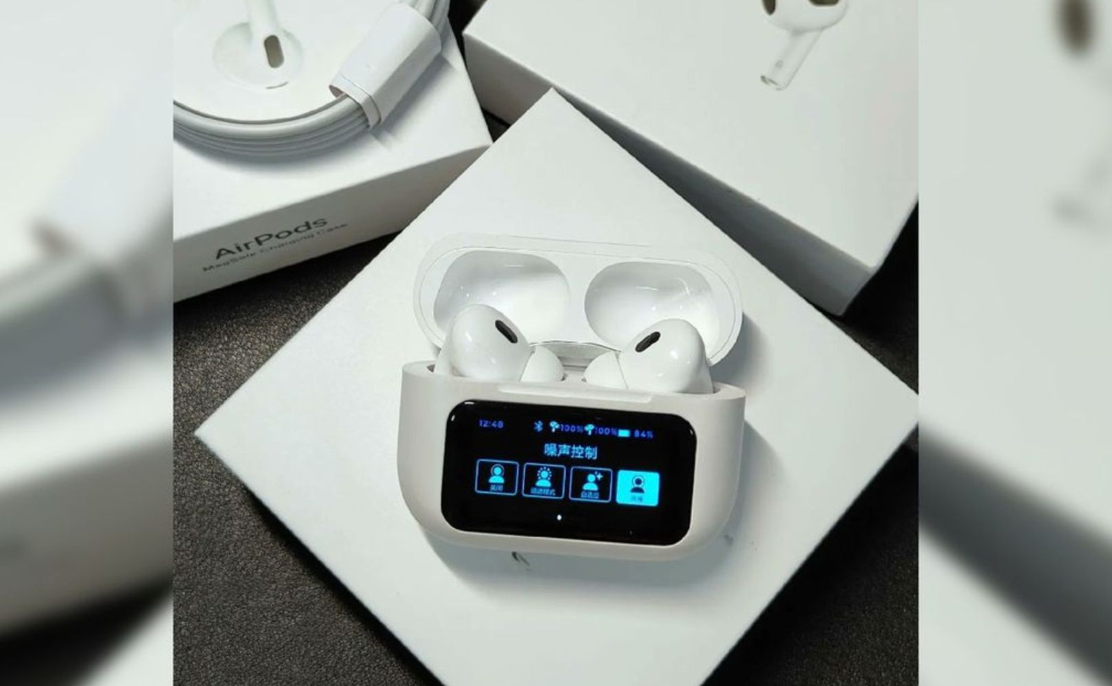 Podróbki Apple AirPods z ekranem OLED
