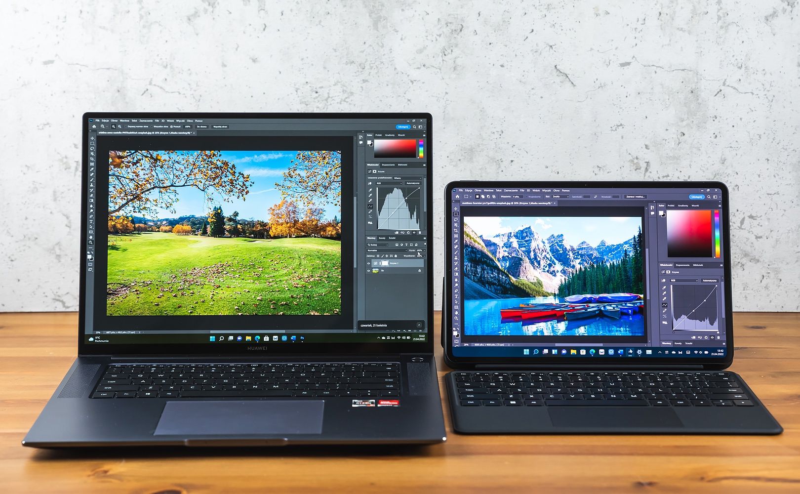 Huawei Matebook 16 i Matebook E photoshop