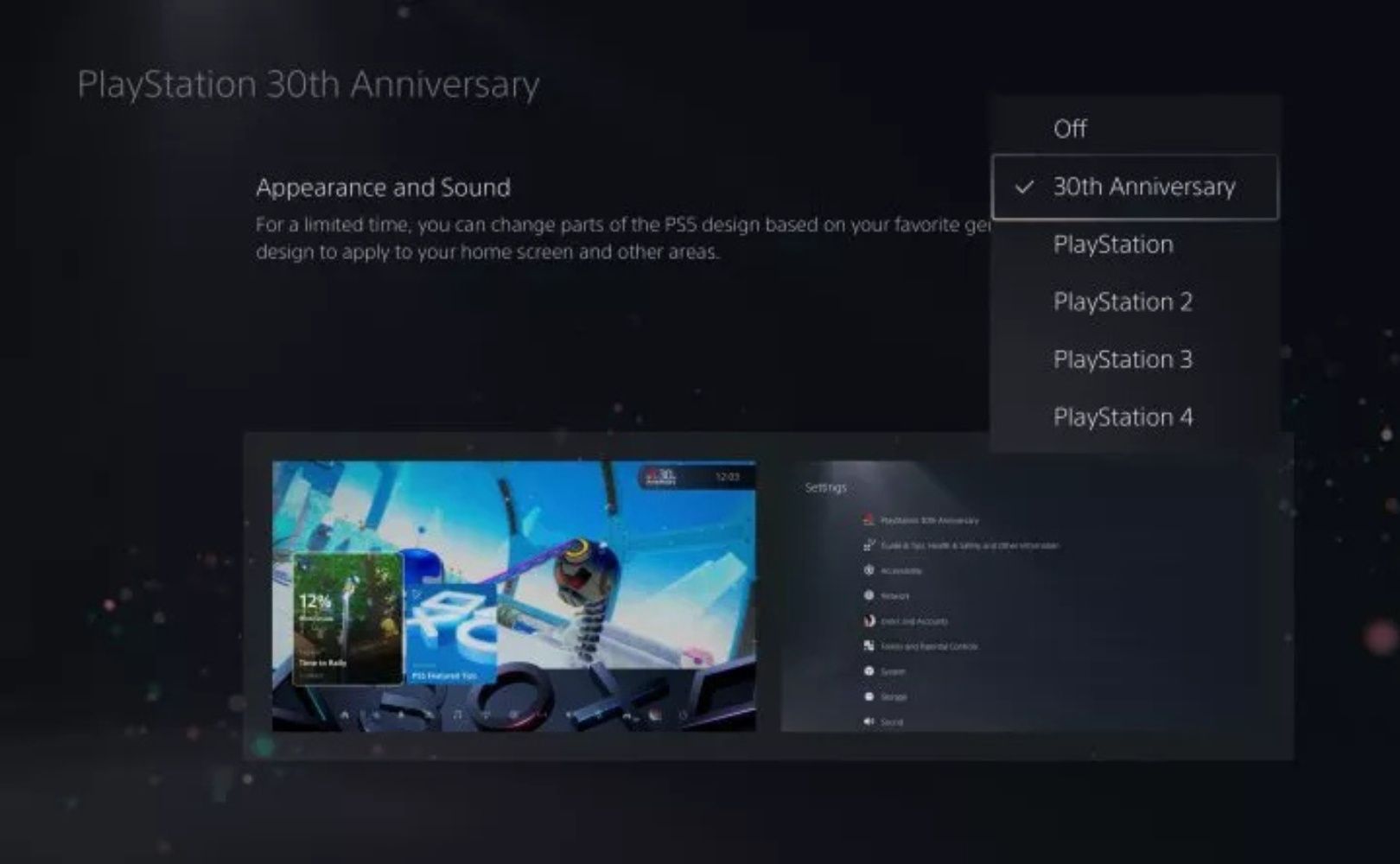 Nowe motywy w konsoli Sony PS5