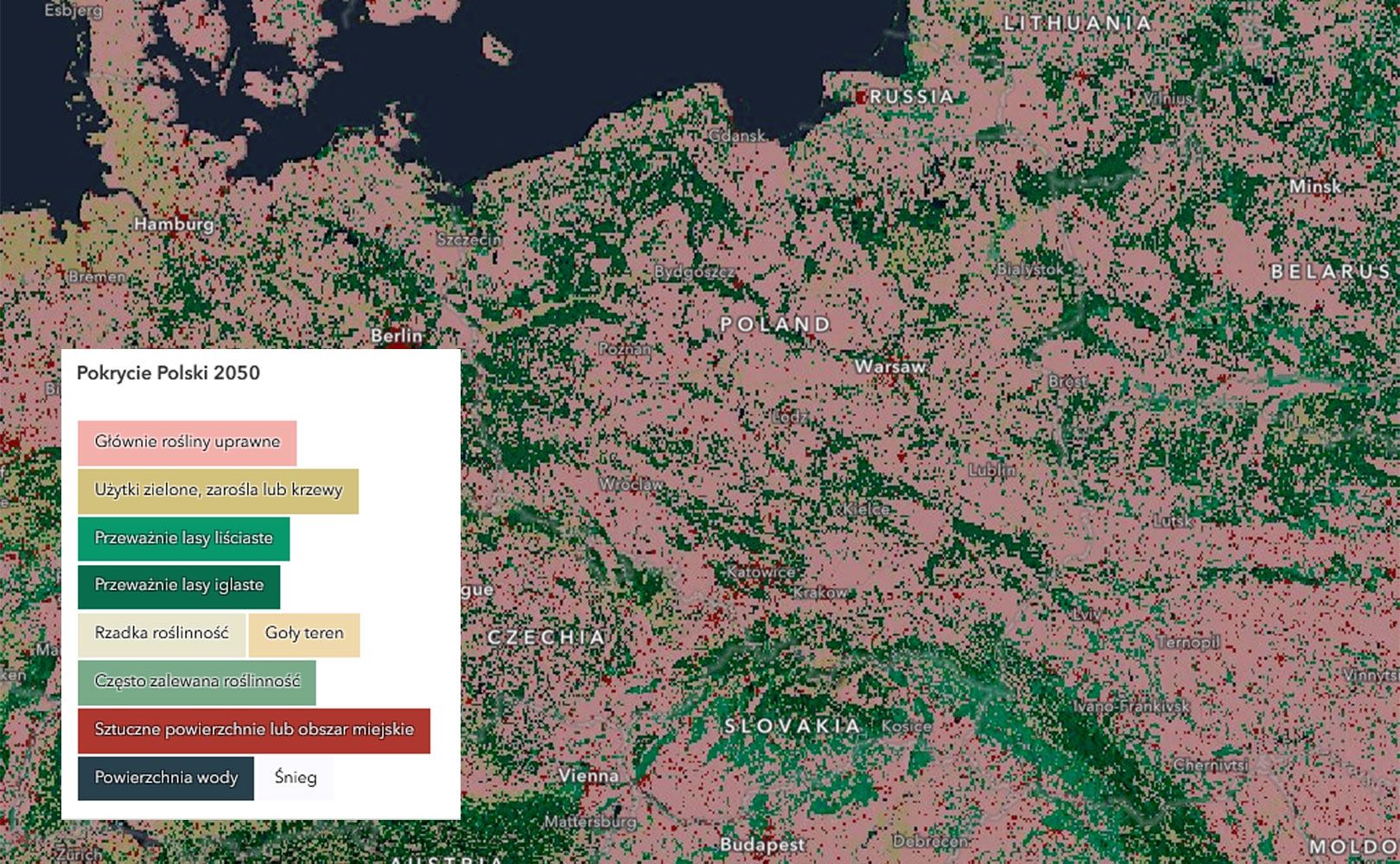 Powierzchnia Polski 2050