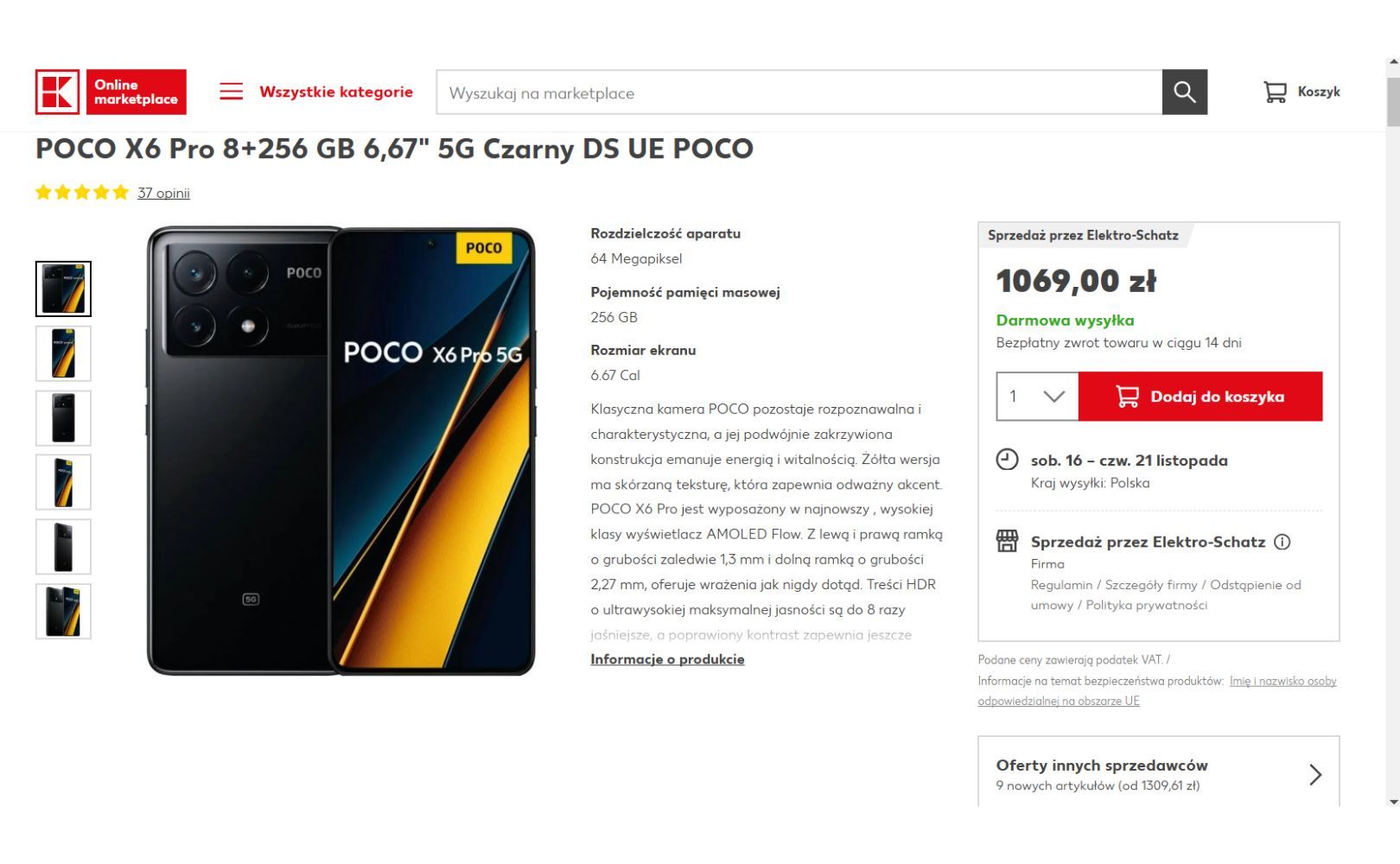 Gamingowy POCO X6 Pro w promocji Black Friday