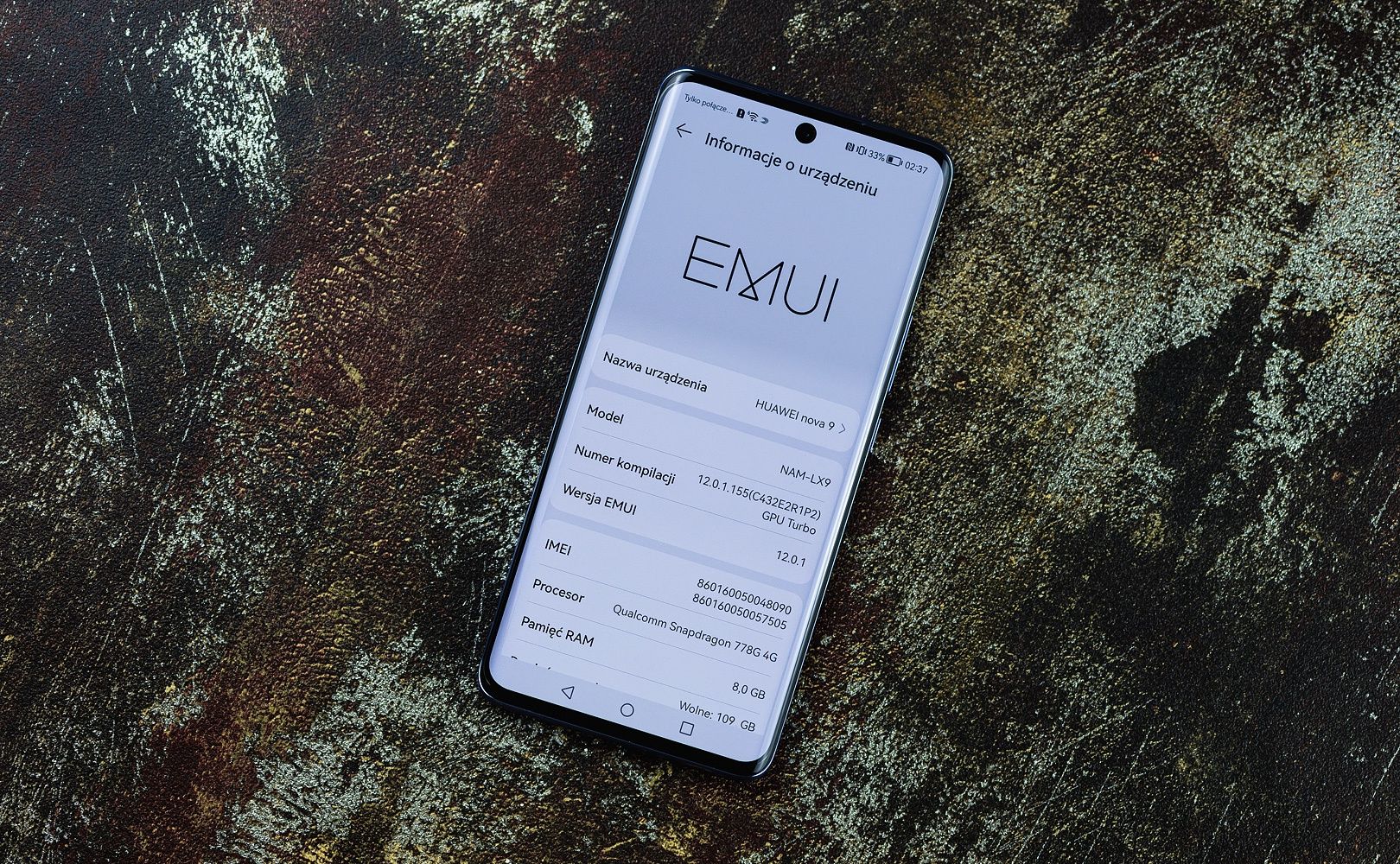 Huawei nova 9 EMUI 12