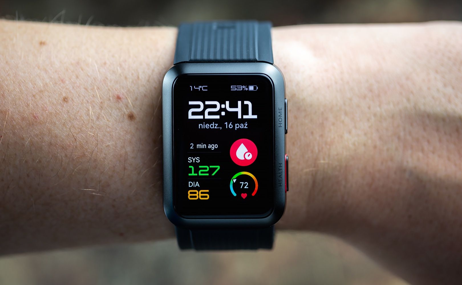 Huawei Watch D wskazania ciśnienia