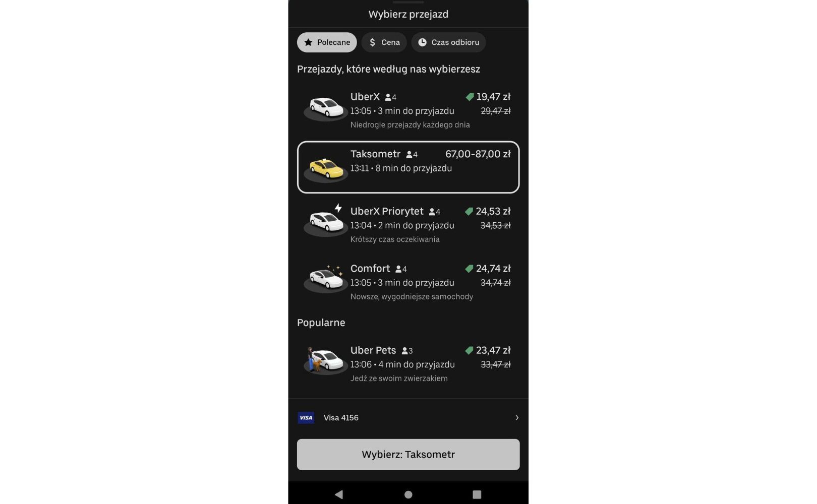 Uber Taksometr