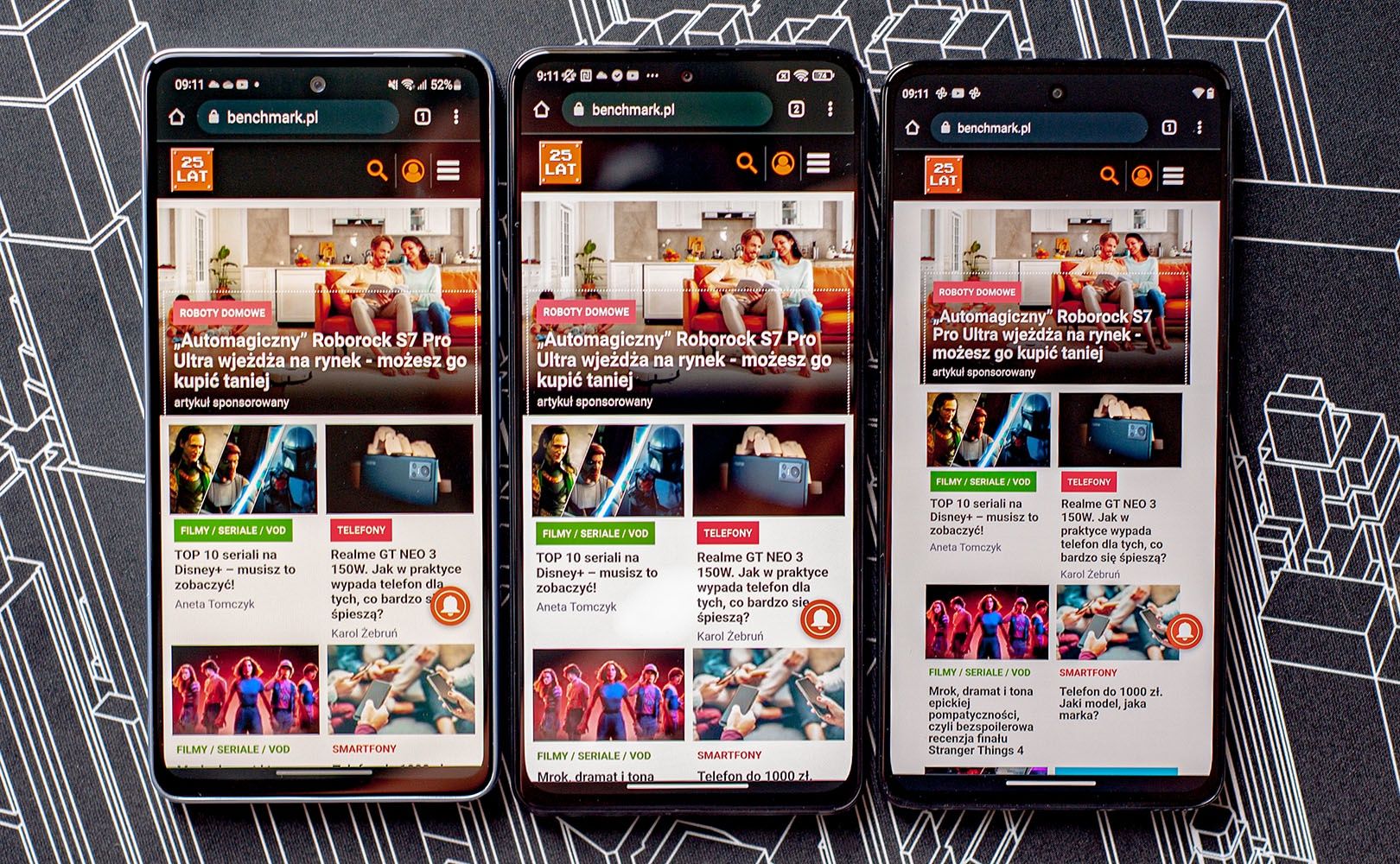 Porównanie wyświetlaczy w telefonach