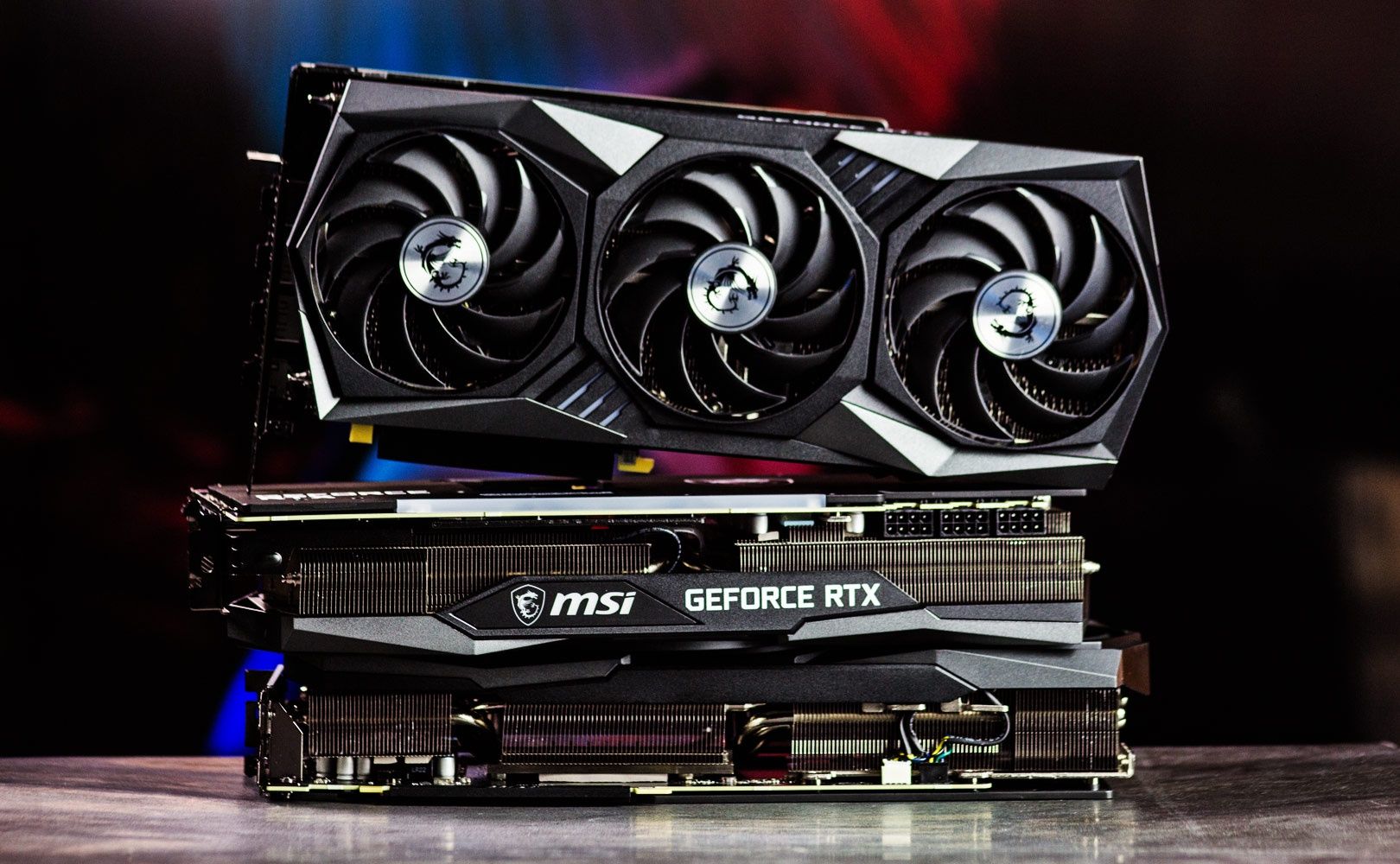 Trzy karty MSI GeForce RTX Gaming X Trio