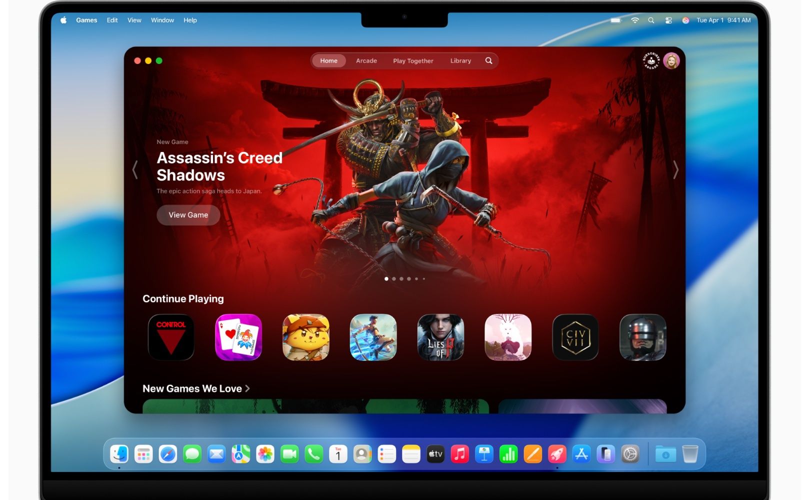 macOS tahoe apple games