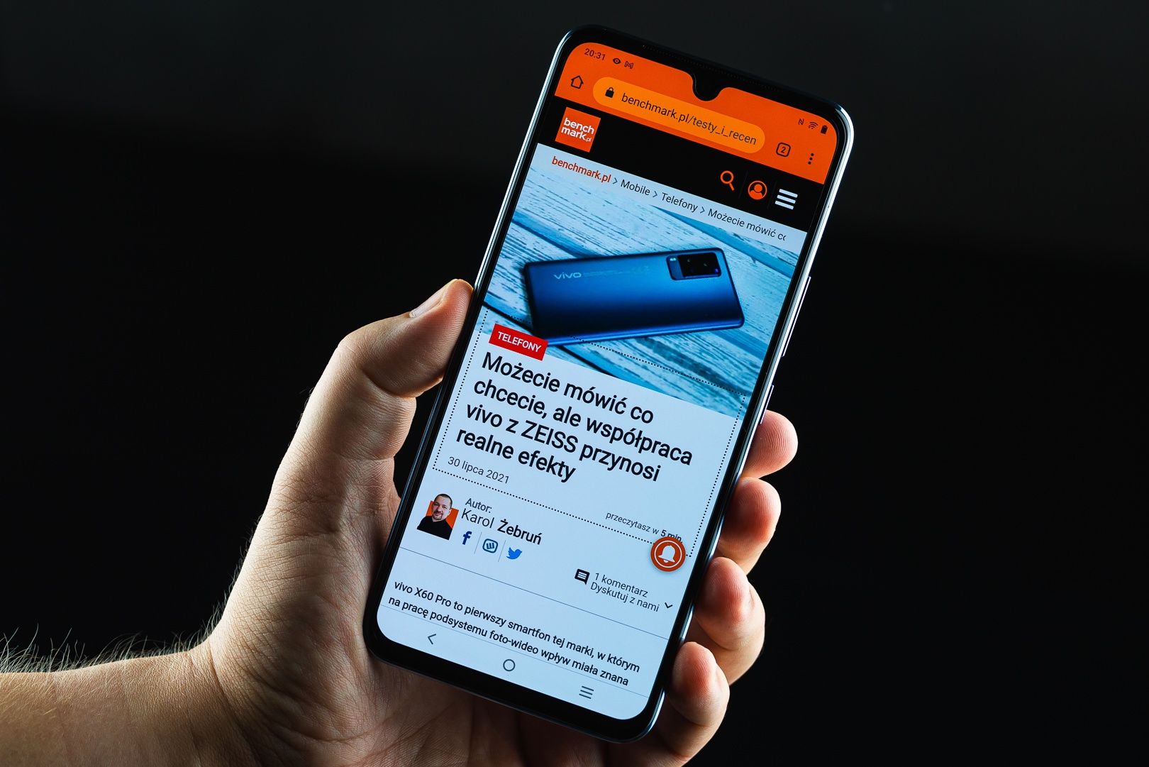 vivo V21 5G przeglądarka