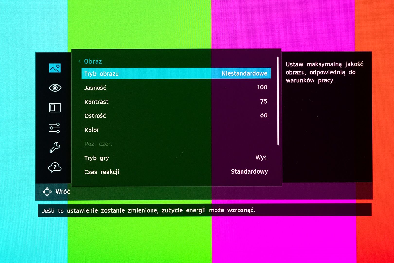 Samsung ViewFinity S8 32 cale menu