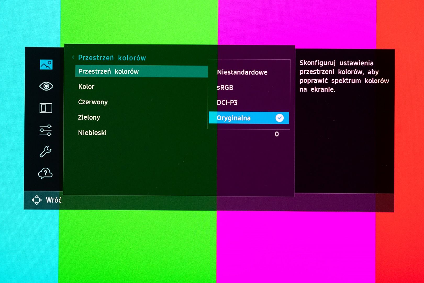 Samsung ViewFinity S8 32 cale menu gamut