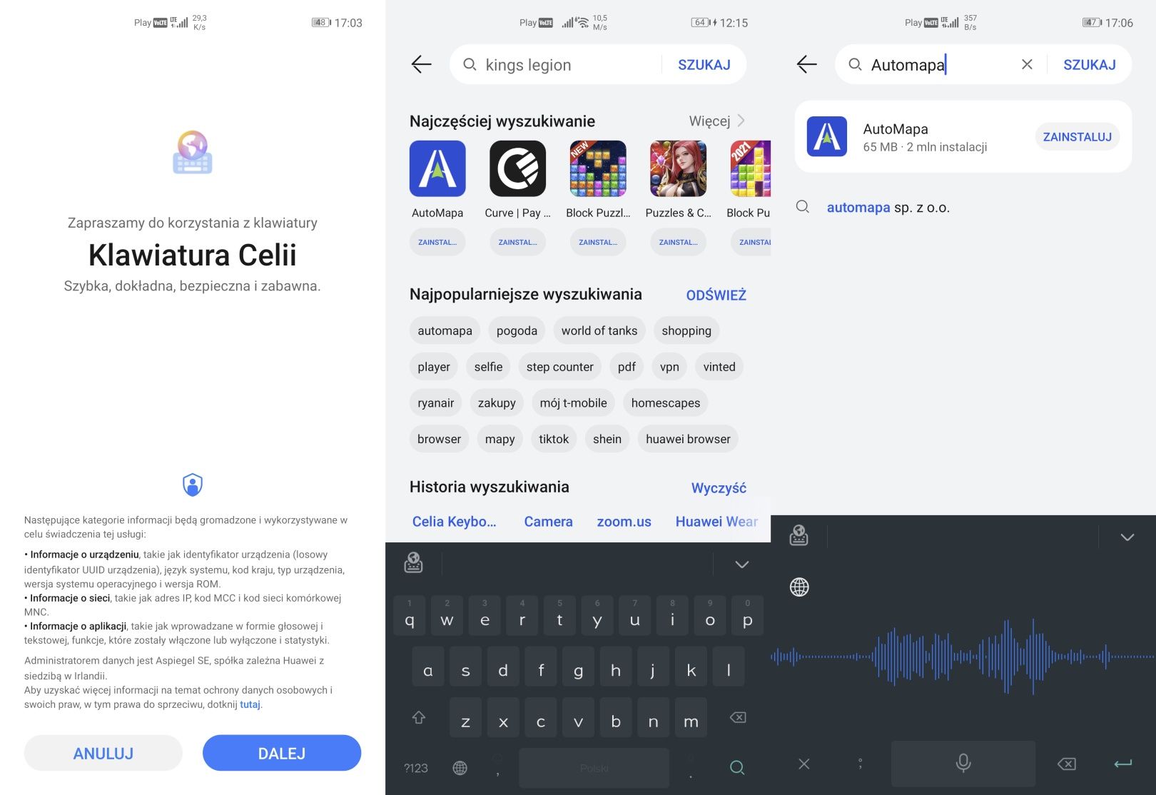 aplikacja Klawiatura Celii