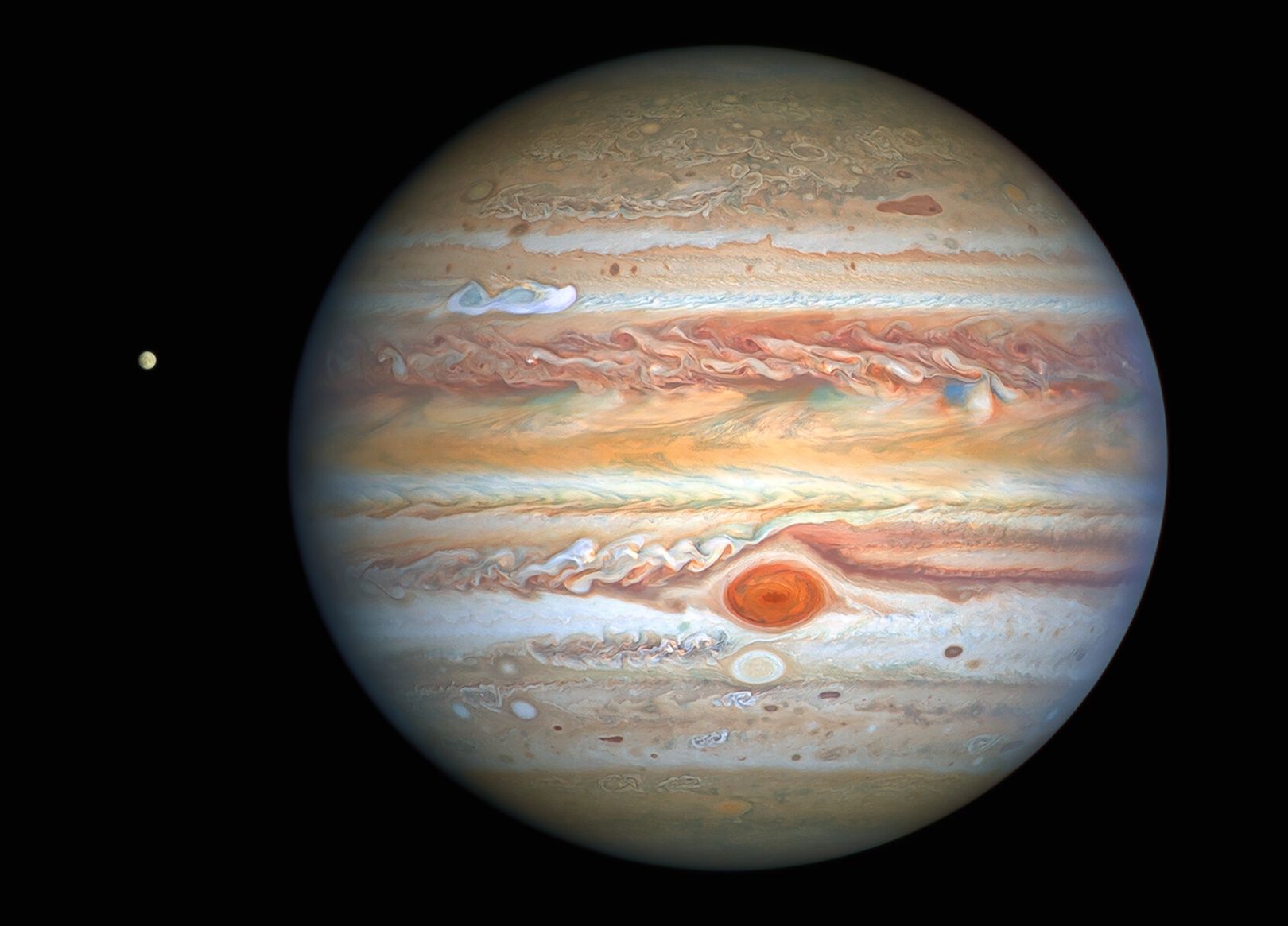 Jowisz i Europa zdjęcie z Hubble