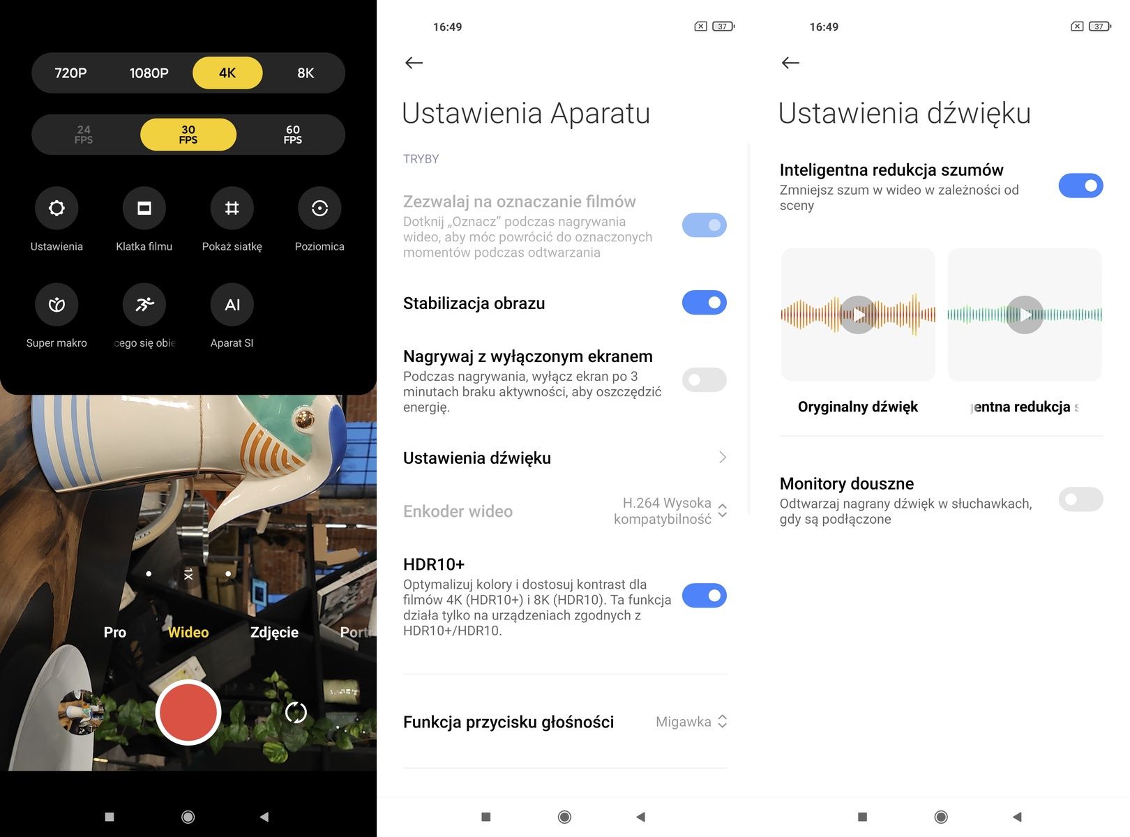 Xiaomi Mi 11 menu aparat