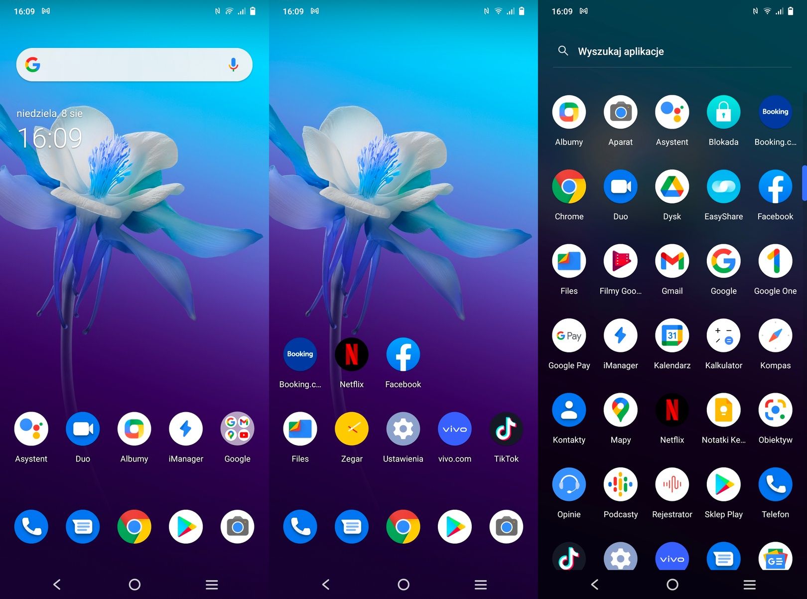 vivo V21 5G główny ekran