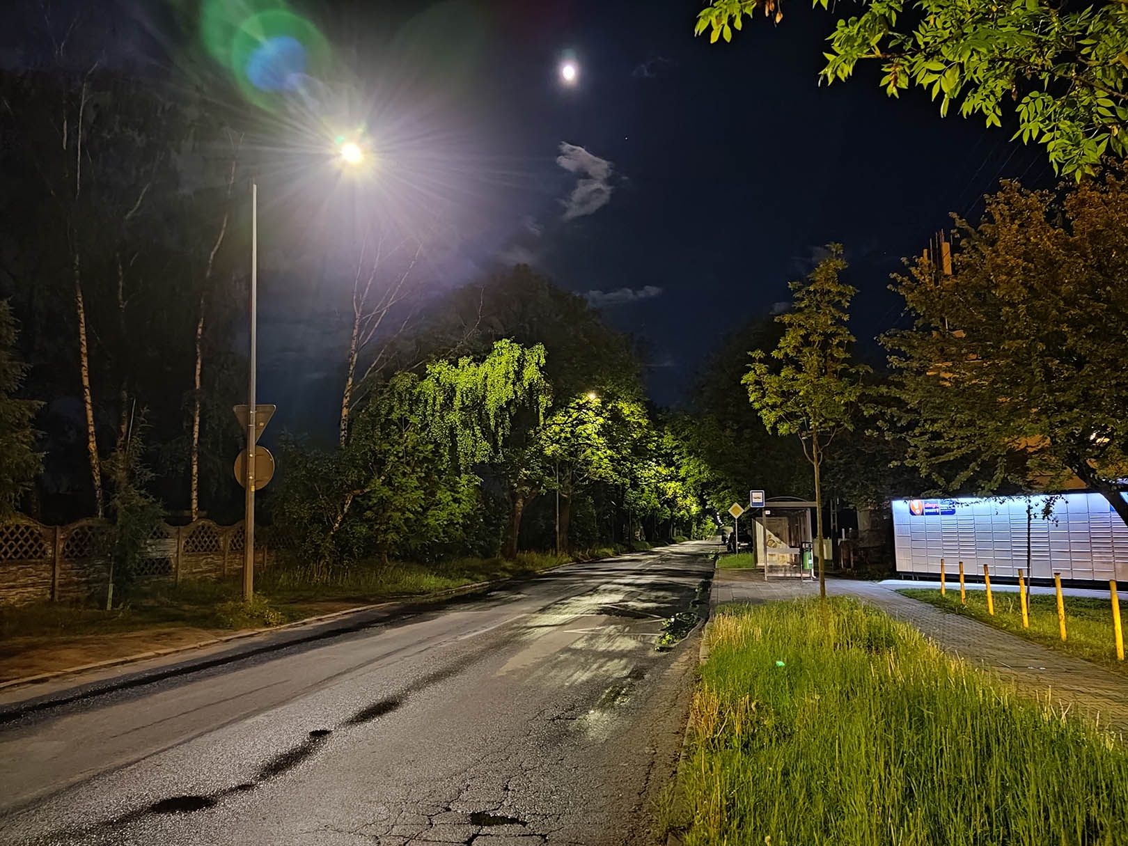 aparat tylny, tryb nocny