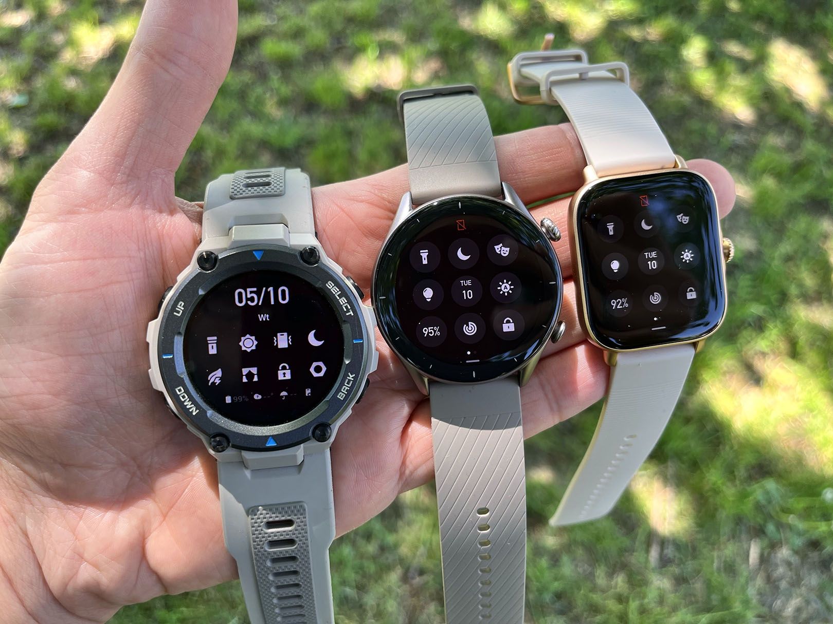Amazfit T-Rex Pro, GTR 3, GTS 3