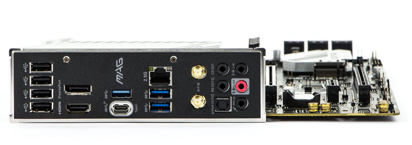 MSI MAG B560M Mortar Wi-Fi - tylny panel
