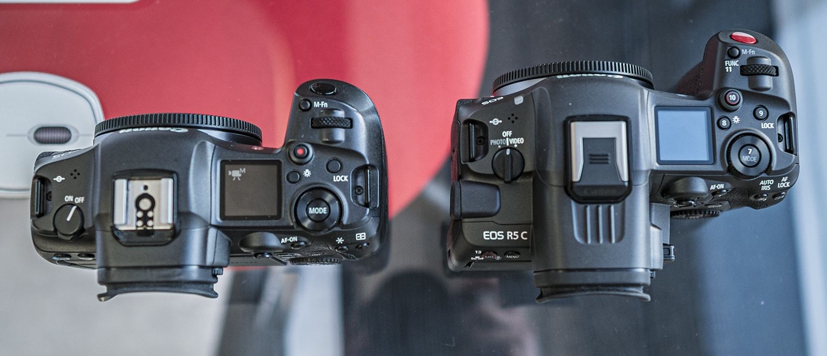 Canon EOS R5 i R5 C widok z góry