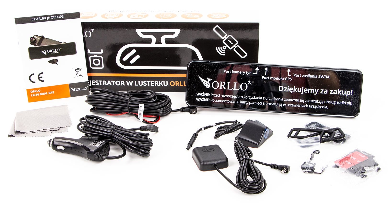 Orllo LX-60- Dual GPS -  zawartość pudełka