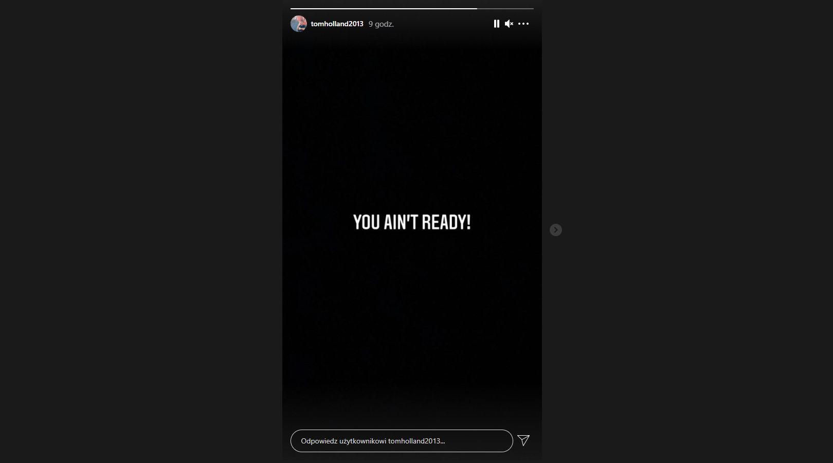 Tom Holland Instagram post