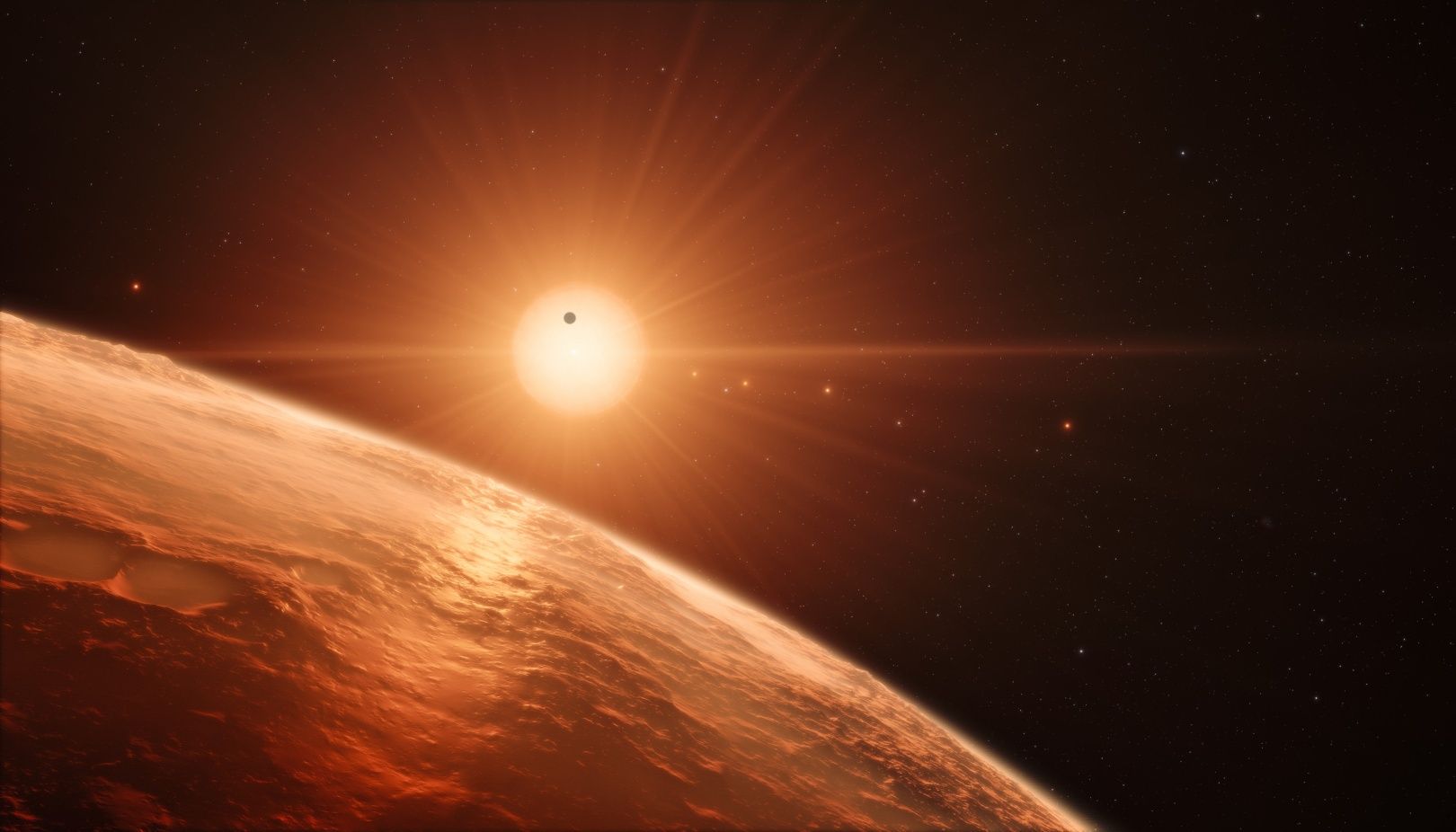 TRAPPIST-1 wizualizacja